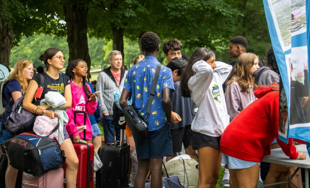 Fresh Start campers at check in